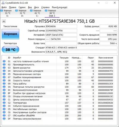 Лот: 16284105. Фото: 1. HDD 750 Gb (Hitachi HTS547575A9E384. Жёсткие диски (HDD)