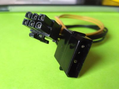 Лот: 7654041. Фото: 1. Переходник для видеокарты с molex... Шлейфы, кабели, переходники