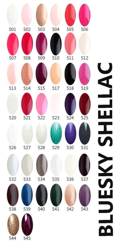 Лот: 3167436. Фото: 1. Bluesky 100 штук Гель лак Shellac. Лак для ногтей