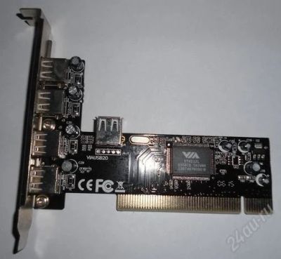 Лот: 17354786. Фото: 1. Контроллер USB 2.0 - 4/5 Port... Платы расширения, контроллеры, доп. порты