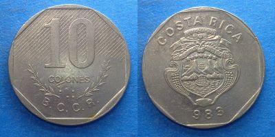 Лот: 16014069. Фото: 1. Коста-Рика 10 колон 1983. Америка