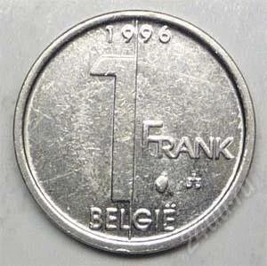 Лот: 1438608. Фото: 1. Бельгия. 1 франк 1996г. Европа