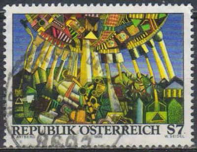 Лот: 25649723. Фото: 1. 1996. Австрия. Современное искусство... Марки