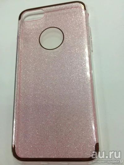 Лот: 12964799. Фото: 1. Чехол iPhone 7/ 8 Силикон Блестки... Чехлы, бамперы
