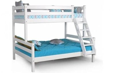 Лот: 18868613. Фото: 1. Двухъярусная кровать Адель (Белый... Детские кровати и кроватки