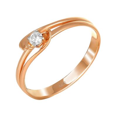 Лот: 23857764. Фото: 1. Кольцо TALANT из золота с бриллиантом. Кольца, перстни