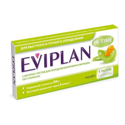 Лот: 23719204. Фото: 1. Eviplan Тест на овуляцию тест-полоска... Лекарства
