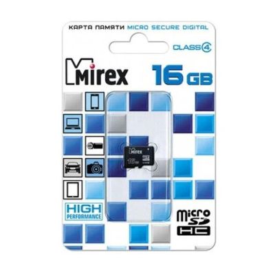 Лот: 11763555. Фото: 1. MicroSD 16 Gb MIREX без адаптера. Карты памяти