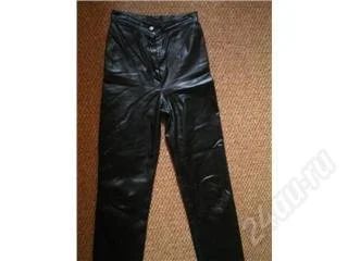 Лот: 91304. Фото: 1. Кожаные брюки р.42. Брюки, шорты