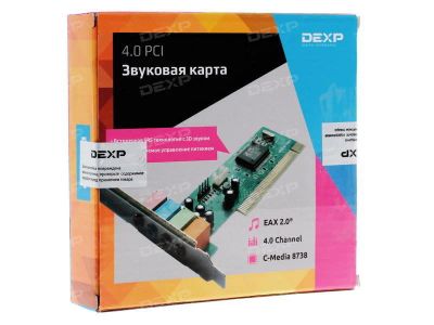 Лот: 13979603. Фото: 1. Звуковая карта: Dexp 4.0 PCI... Звуковые карты