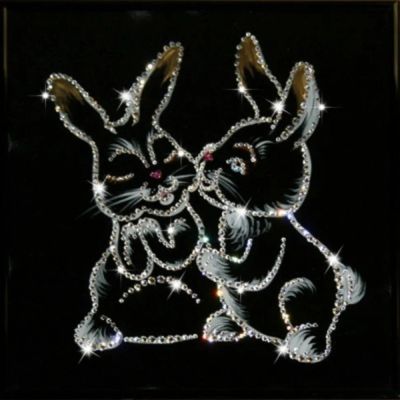 Лот: 21290904. Фото: 1. Картина Крольчата с кристаллами... Другое (сувениры, подарки)