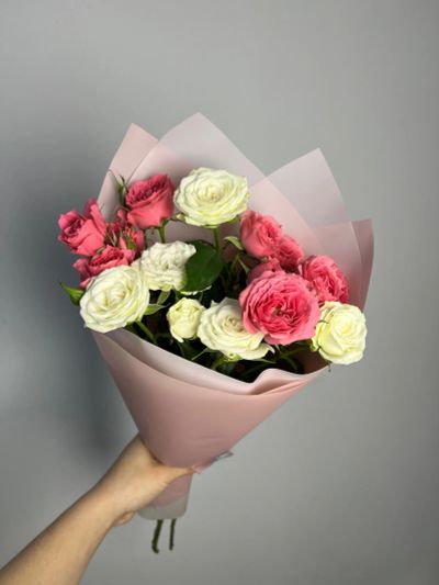 Лот: 25415229. Фото: 1. 21. Букет-комплимент из кустовых... Свежие цветы