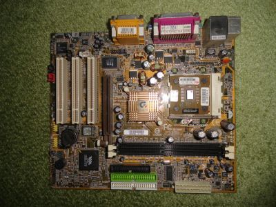 Лот: 10242387. Фото: 1. Мать +процессор AMD Duron 1.4... Материнские платы