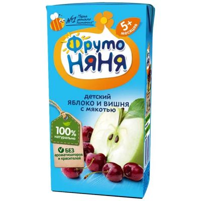 Лот: 23984482. Фото: 1. ФрутоНяня нектар яблоко вишня... Другое (кормление и уход, гигиена)