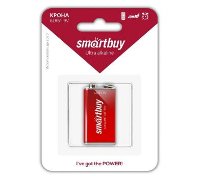 Лот: 19939213. Фото: 1. Батарейки 9V 6F22 Smartbuy Крона... Батарейки, аккумуляторы, элементы питания
