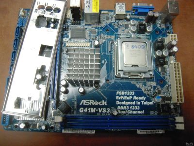 Лот: 13653611. Фото: 1. Материнская плата 775 AsRock G41m-VS3... Материнские платы