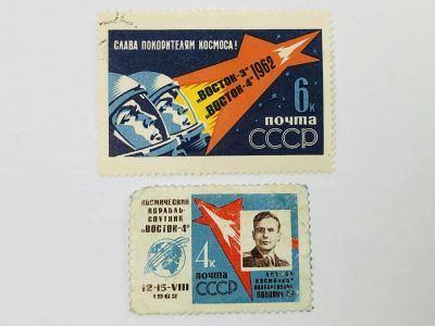 Лот: 23314769. Фото: 1. Первый в мире групповой полет... Марки