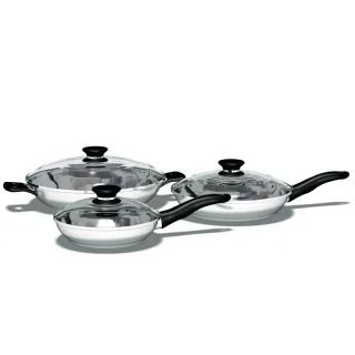 Лот: 6049648. Фото: 1. iCook Набор посуды из стали с... Сковороды и сотейники