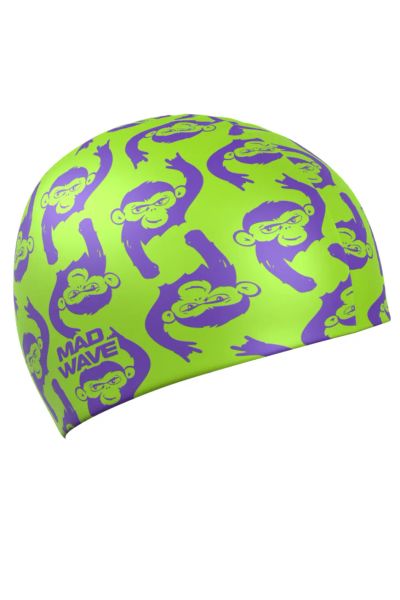 Лот: 25072223. Фото: 1. Силиконовая шапочка Mad Wave Monkeys... Плавание