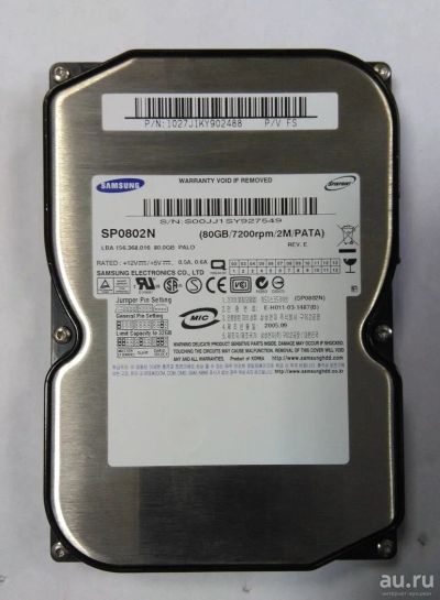 Лот: 9675990. Фото: 1. Жесткий диск Samsung SP0802N 80... Жёсткие диски (HDD)