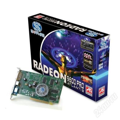 Лот: 455467. Фото: 1. AGP Sapphire Radeon 9600Pro 256... Видеокарты