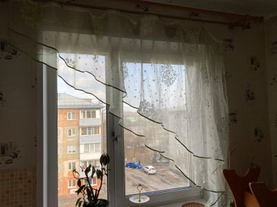 Лот: 18820980. Фото: 1. Тюль зеленая. Шторы, тюль