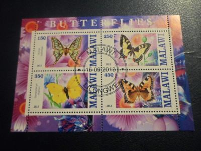 Лот: 17216864. Фото: 1. Блок марки Бабочки. Марки