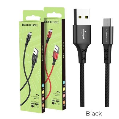 Лот: 22149942. Фото: 1. Кабель BOROFONE microUSB BX-20... Дата-кабели, переходники