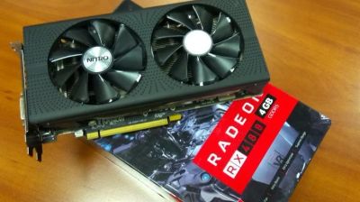 Лот: 12750385. Фото: 1. Видеокарта AMD Radeon RX480 NiTRO... Видеокарты
