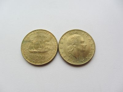 Лот: 14939484. Фото: 1. Италия 200 лир 1989 " 100 лет... Европа