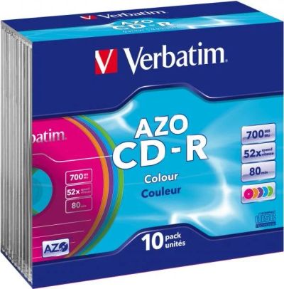 Лот: 10793718. Фото: 1. Диск "Verbatim" CD-R 700Mb 52x... CD, DVD, BluRay