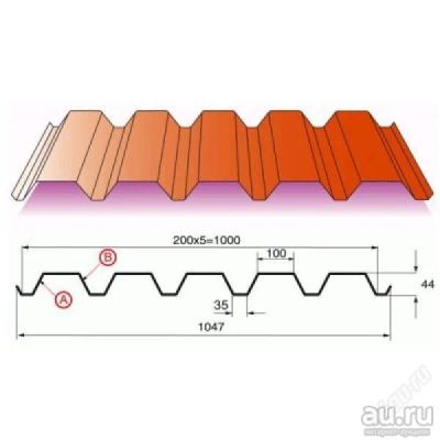 Лот: 9819259. Фото: 1. Профлист с44 оцинкованный 0.45... Кровельные материалы