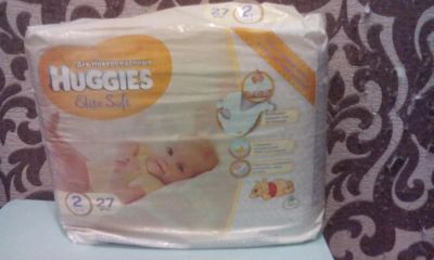 Лот: 8163896. Фото: 1. Подгузники Huggies Elite Soft. Детская гигиена
