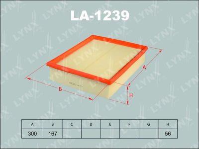 Лот: 13356988. Фото: 1. Lynx LA-1239 Воздушный фильтр. Расходные материалы