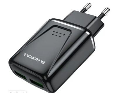 Лот: 20884587. Фото: 1. СЗУ-2USB Borofone BA54A, QC3.0... Зарядные устройства, блоки питания, адаптеры сетевые для смартфонов