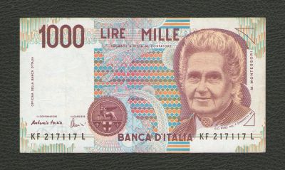 Лот: 16294210. Фото: 1. 1000 лир 1990 года. Италия. Состояние... Европа