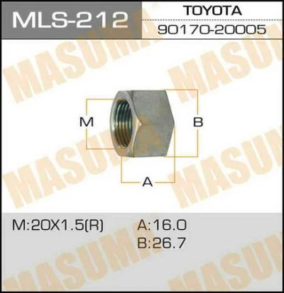 Лот: 18591148. Фото: 1. Гайки masuma toyota MLS-212. Ходовая, подвеска, рулевое управление