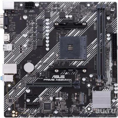 Лот: 17891338. Фото: 1. Asus PRIME A520M-K PRIME A520M-K. Материнские платы