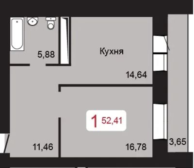 Лот: 9420748. Фото: 1. Сдам большую 1-комн квартиру в... Квартиры, студии