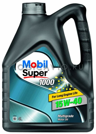 Лот: 12810523. Фото: 1. Mobil, Super 1000, 15W-40, 4L. Расходные материалы