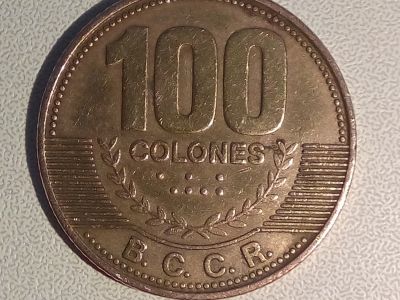 Лот: 14612122. Фото: 1. Монета Коста-Рики 100 колонес... Америка