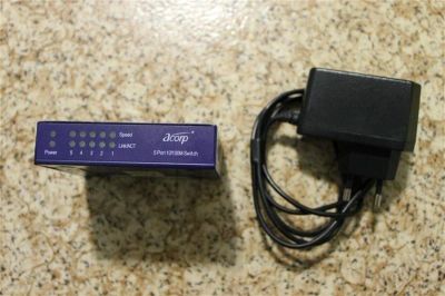 Лот: 1662616. Фото: 1. Коммутатор Acorp HUB 100mbps 5-port. Проводные модемы