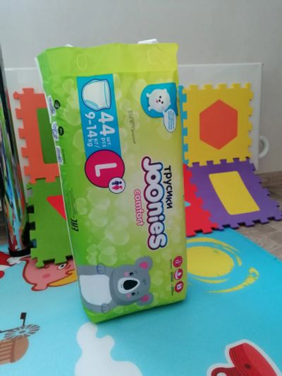 Лот: 20839699. Фото: 1. Подгузники joonies comfort L 44шт... Детская гигиена