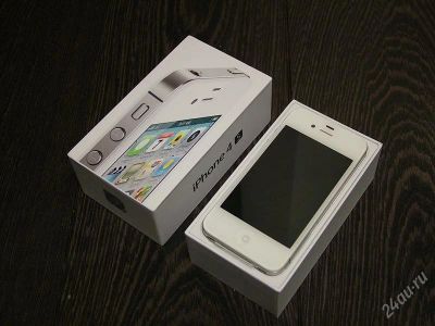Лот: 1516123. Фото: 1. IPhone 4S белый 16Гб (новый, оригинал... Кнопочные мобильные телефоны