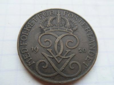 Лот: 8331474. Фото: 1. Швеция 5 эре 1920. Европа