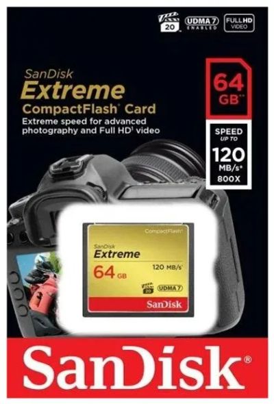 Лот: 22851595. Фото: 1. Карта памяти SanDisk Extreme Compact... Карты памяти
