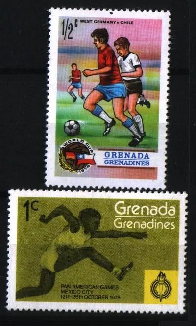 Лот: 6743165. Фото: 1. Гренада 1974-75 спорт 2марки чистые. Марки