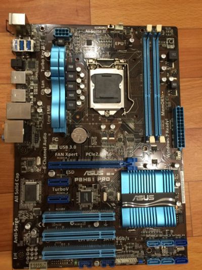 Лот: 9838794. Фото: 1. Материнская плата Asus P8H61 PRO... Материнские платы