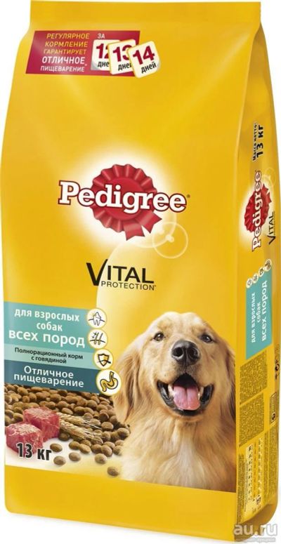 Лот: 13710699. Фото: 1. Сухой корм Pedigree для взрослых... Корма