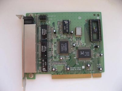 Лот: 7848575. Фото: 1. HUB PCI 10mbit 5 внешних портов. Сетевые карты